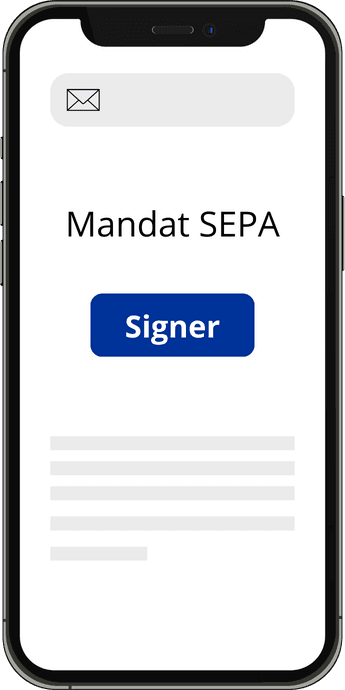 Exemple signature de mandat SEPA sur mobile